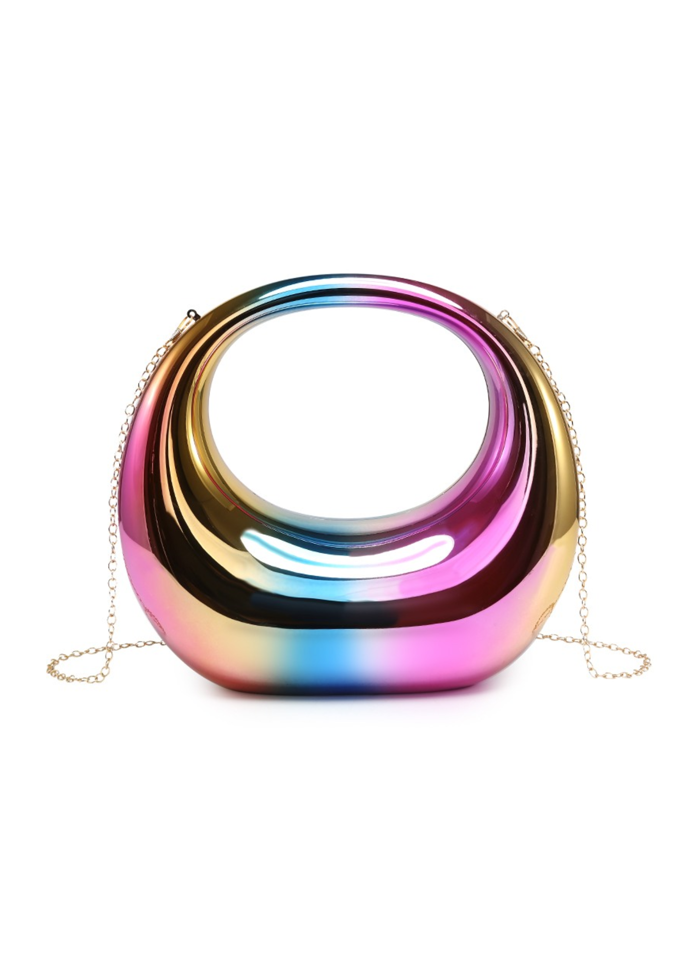The Edit - Metallic Rainbow Hard Acrylic Mini Bag