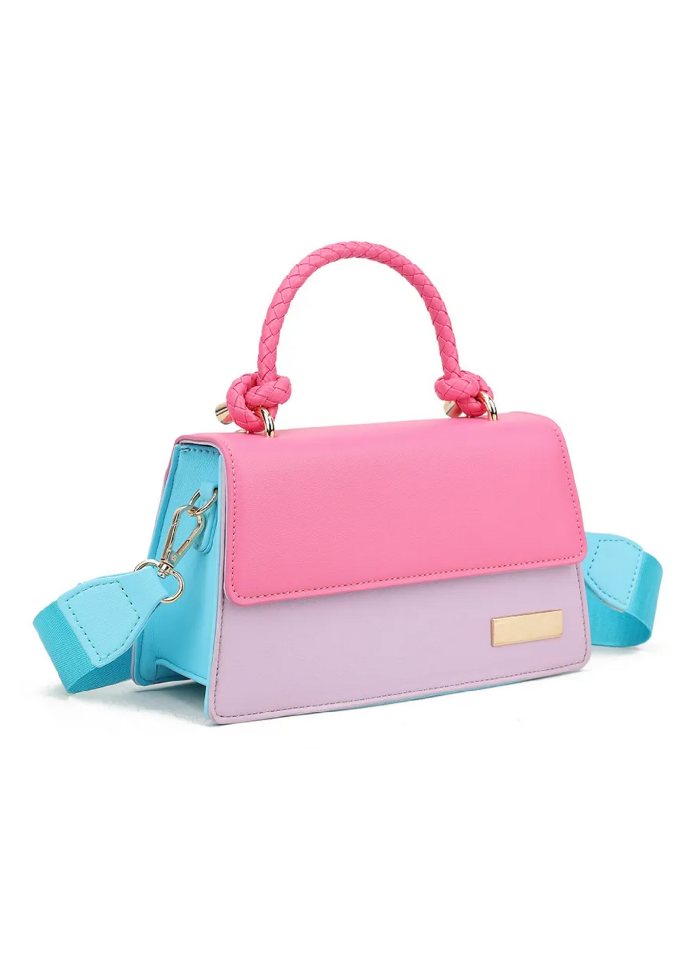 The Edit - Pastel Pink & Lilac Colour Block Handbag