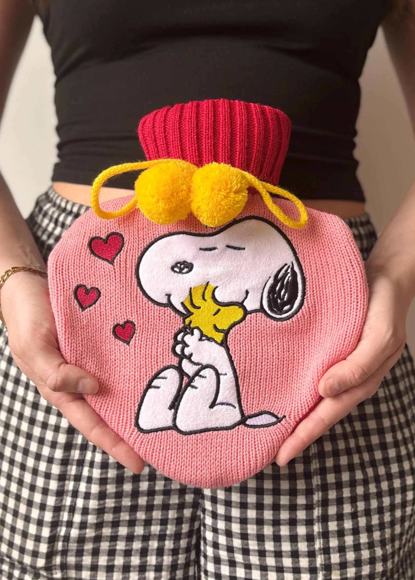 House of Disaster - Peanuts Love Heart Shaped Hot Water Bottle