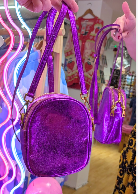 The Edit - Metallic Purple Cross Body Mini Bag