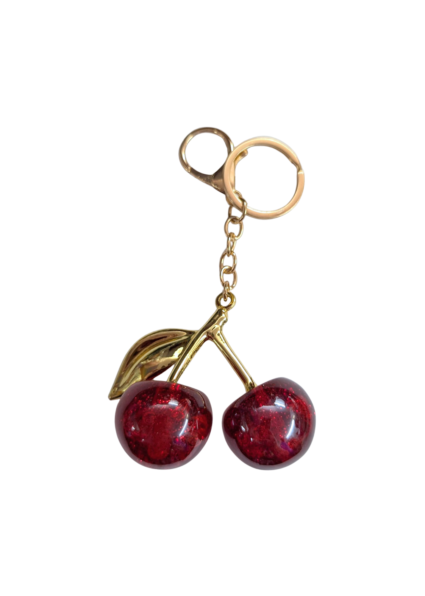 The Edit - Glitter Cherry Bag Charm Keyring