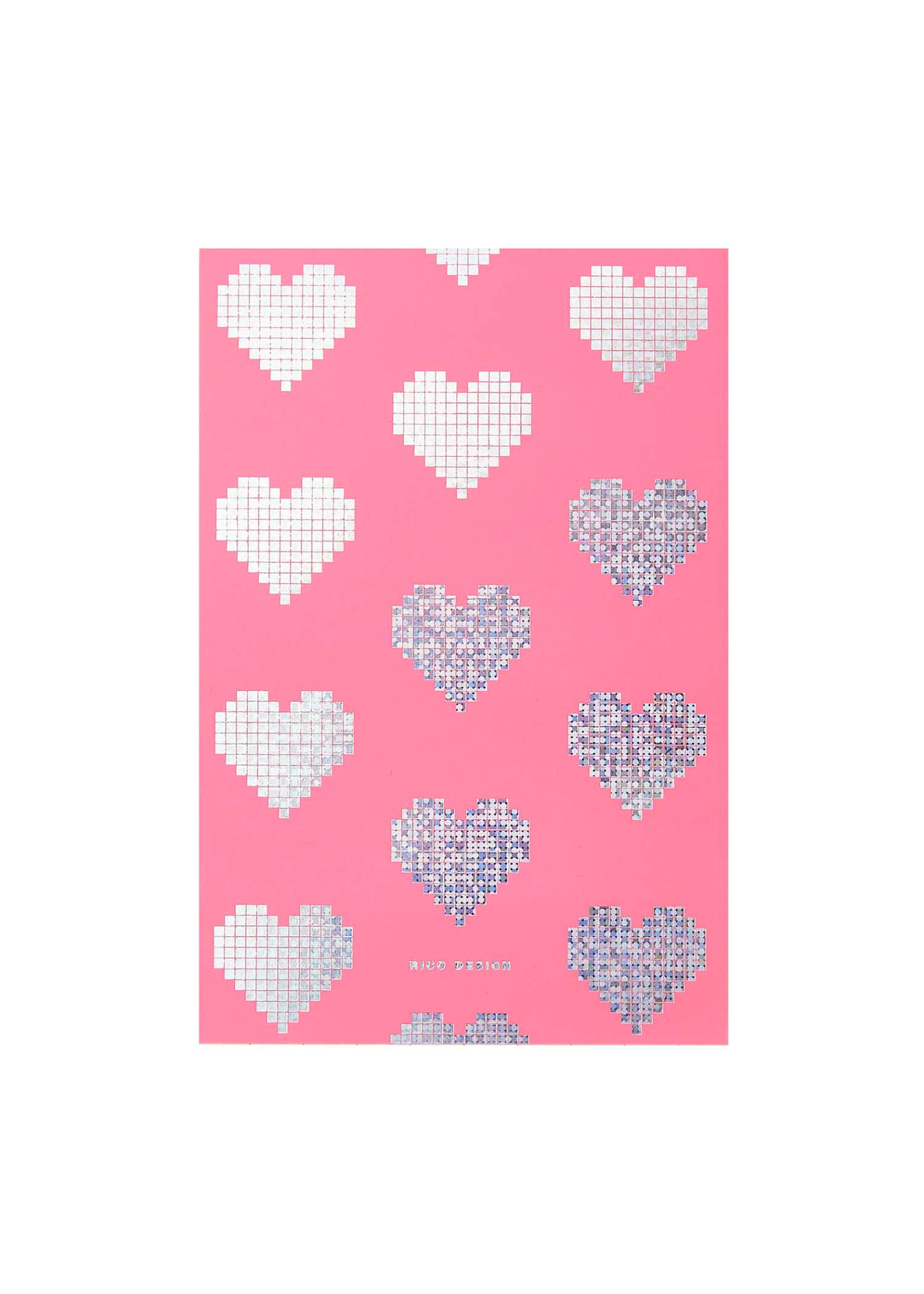 Rico Design - Holographic Pixel Heart Notebook