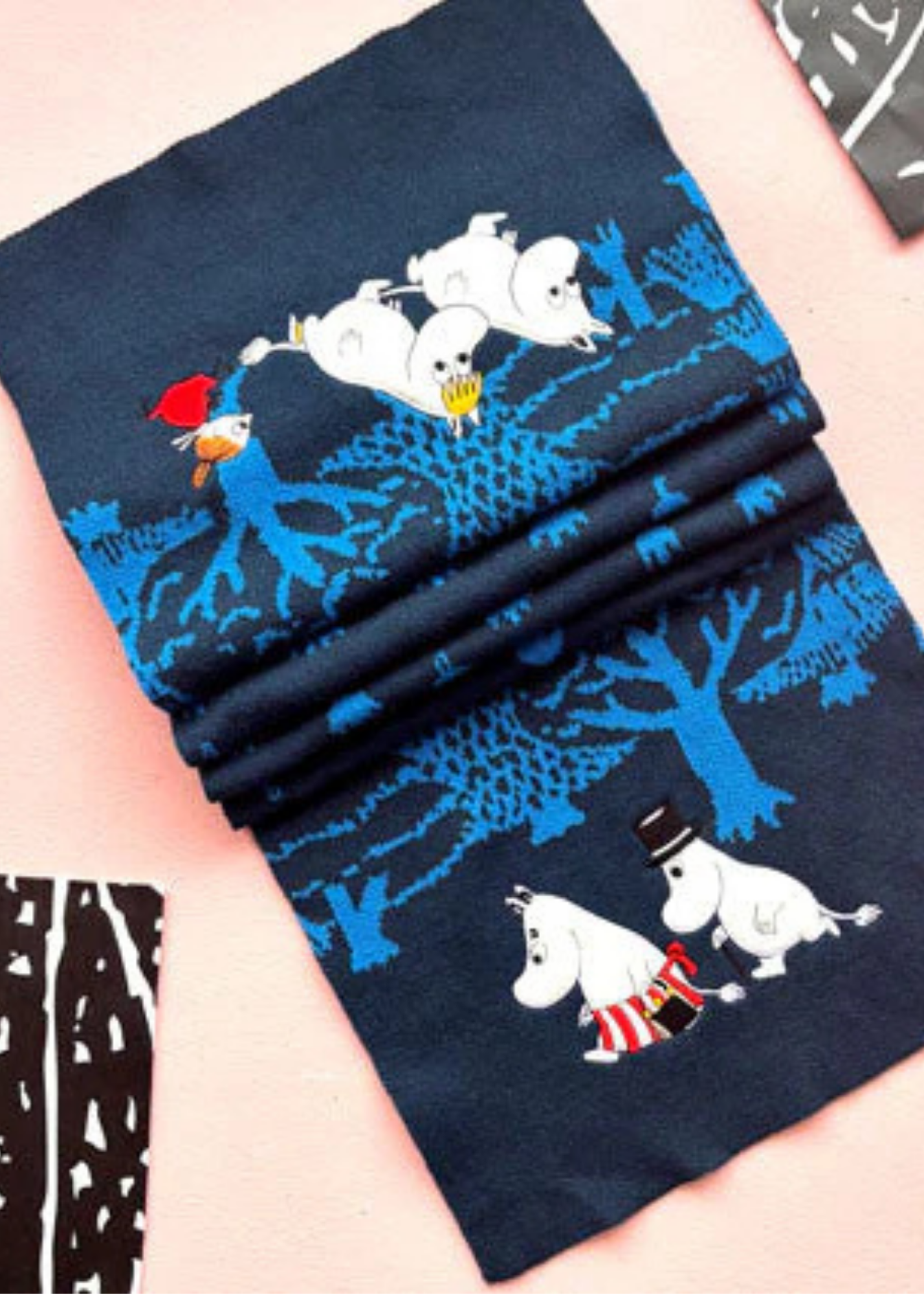 House of Disaster - Moomin Blue Forest Embroidered Scarf
