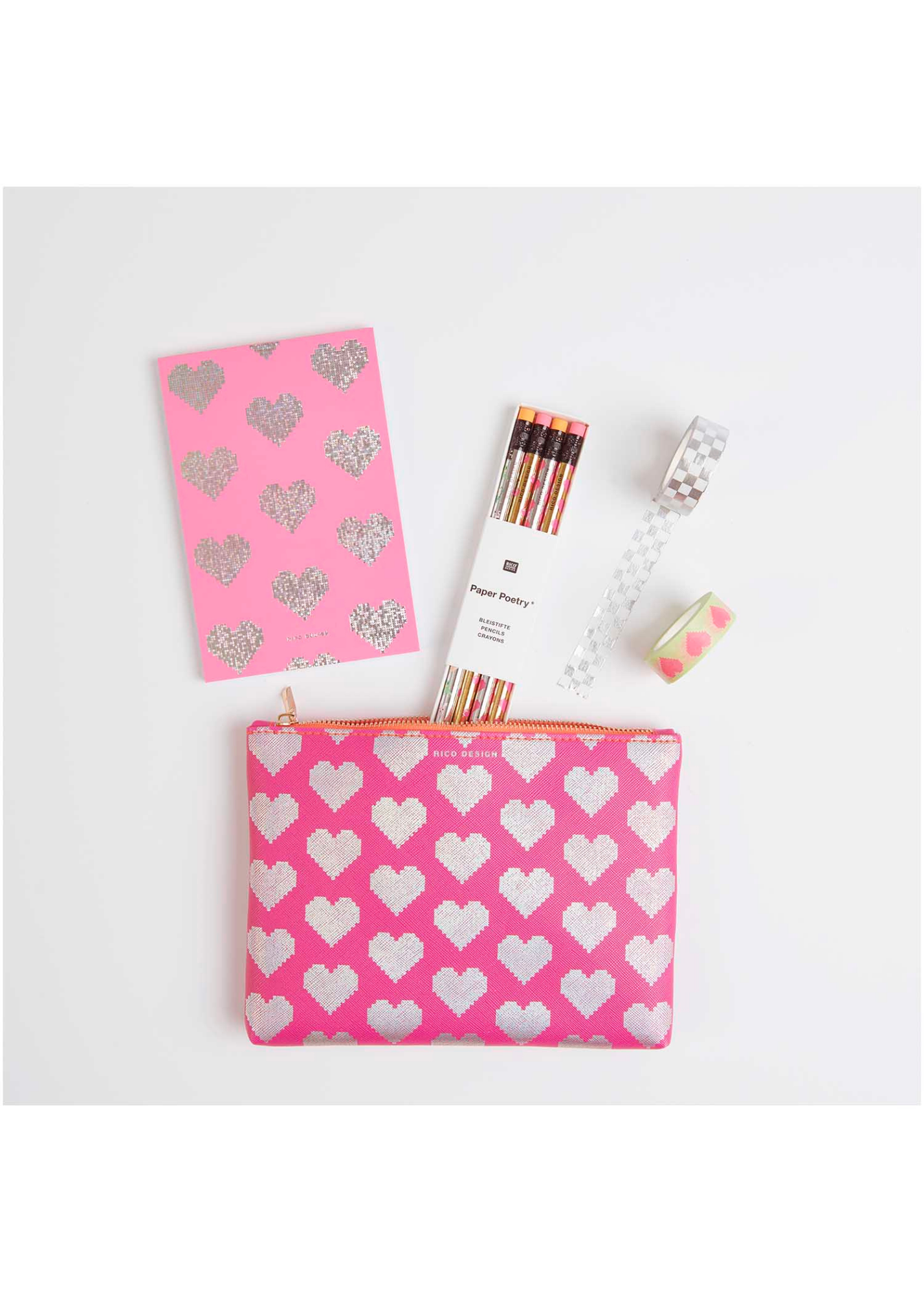 Rico Design - Holographic Pixel Heart Notebook