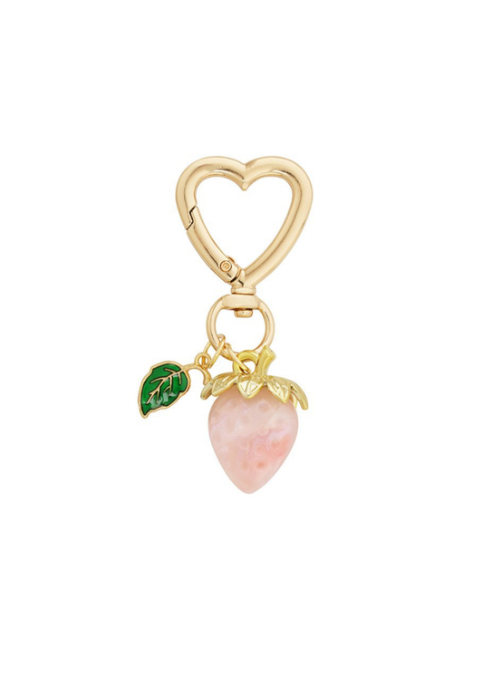 The Edit - Strawberry Bag Charm in Pink