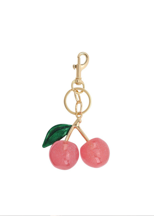The Edit - Cherry Bag Charm in Pink