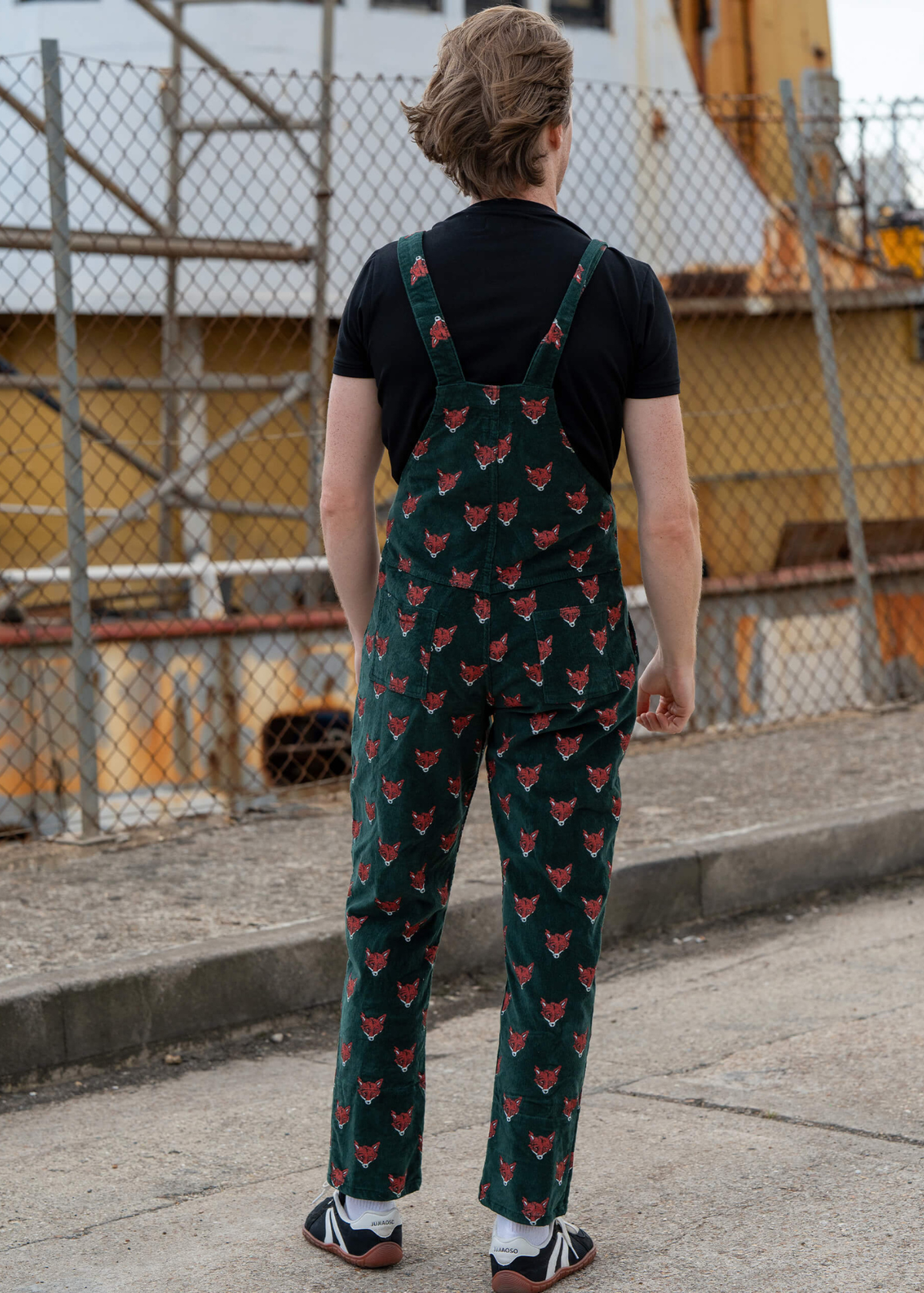 Run & Fly - Corduroy Fox Head Dungarees
