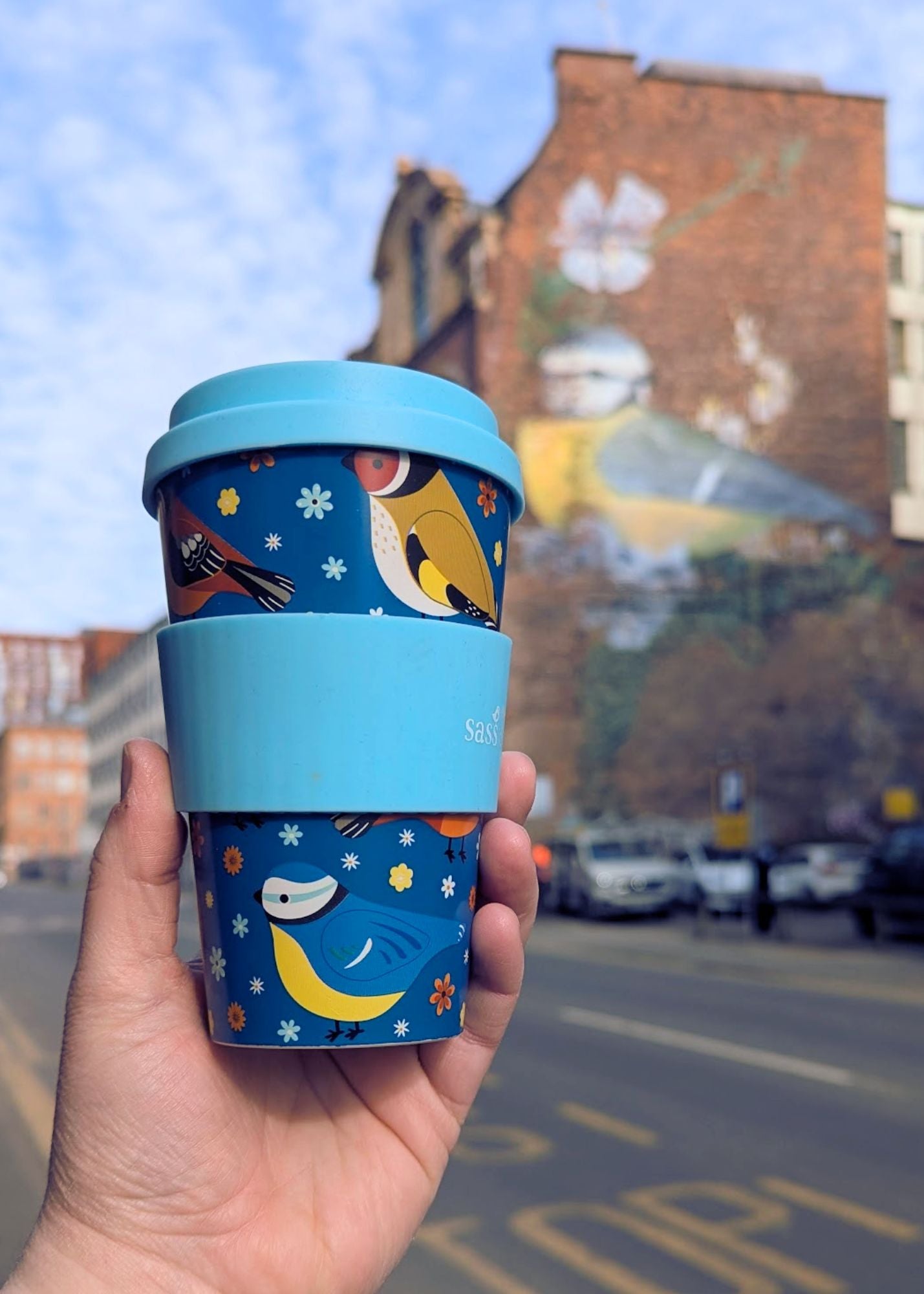 Sass & Belle - Garden Birds Travel Coffee Cup