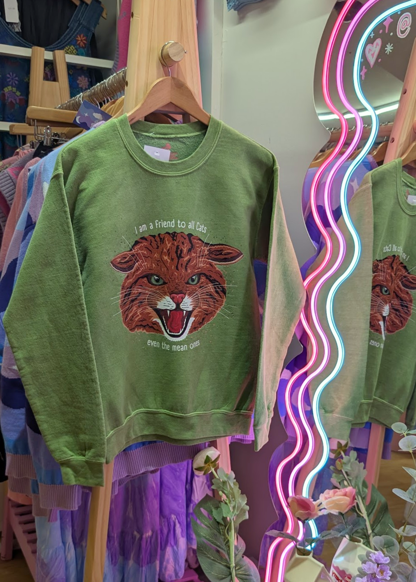 Home of Rainbows - "I'm A Friend To All Cats" Scottish Wildcat Sweater