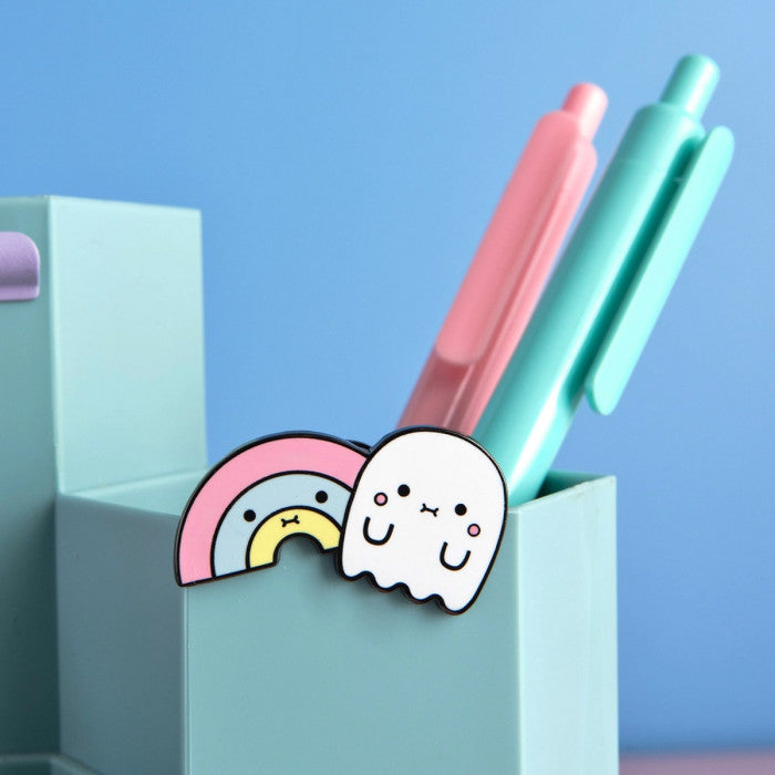 Noodoll - Riceboo & Rainbow Enamel Pin