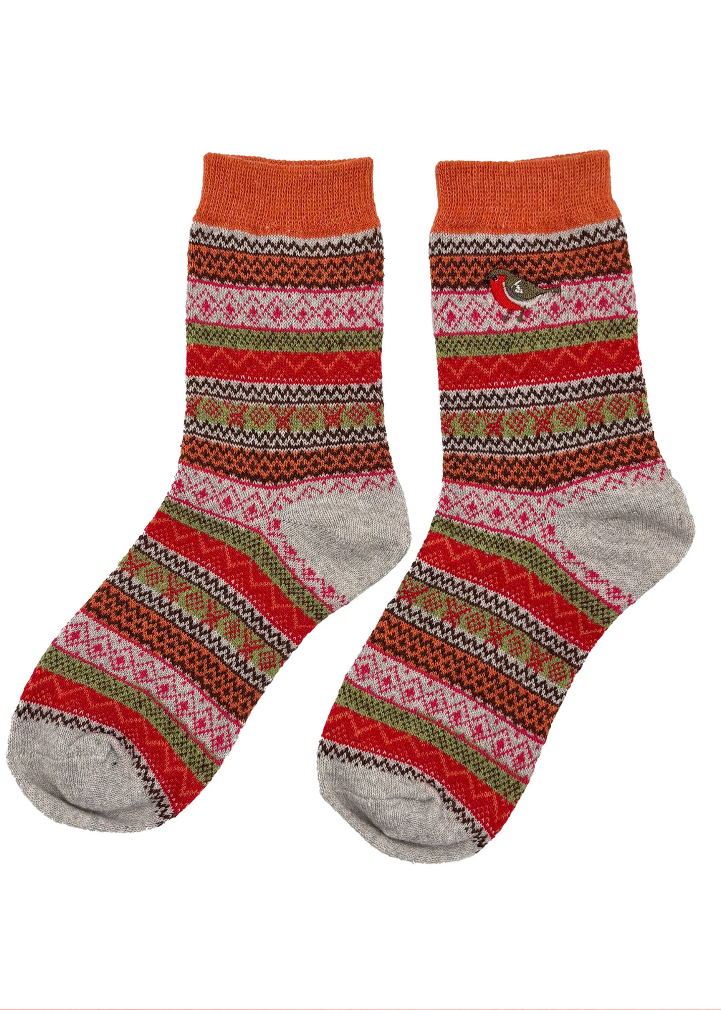 House of Disaster - Secret Garden Robin Fair Isle Socks