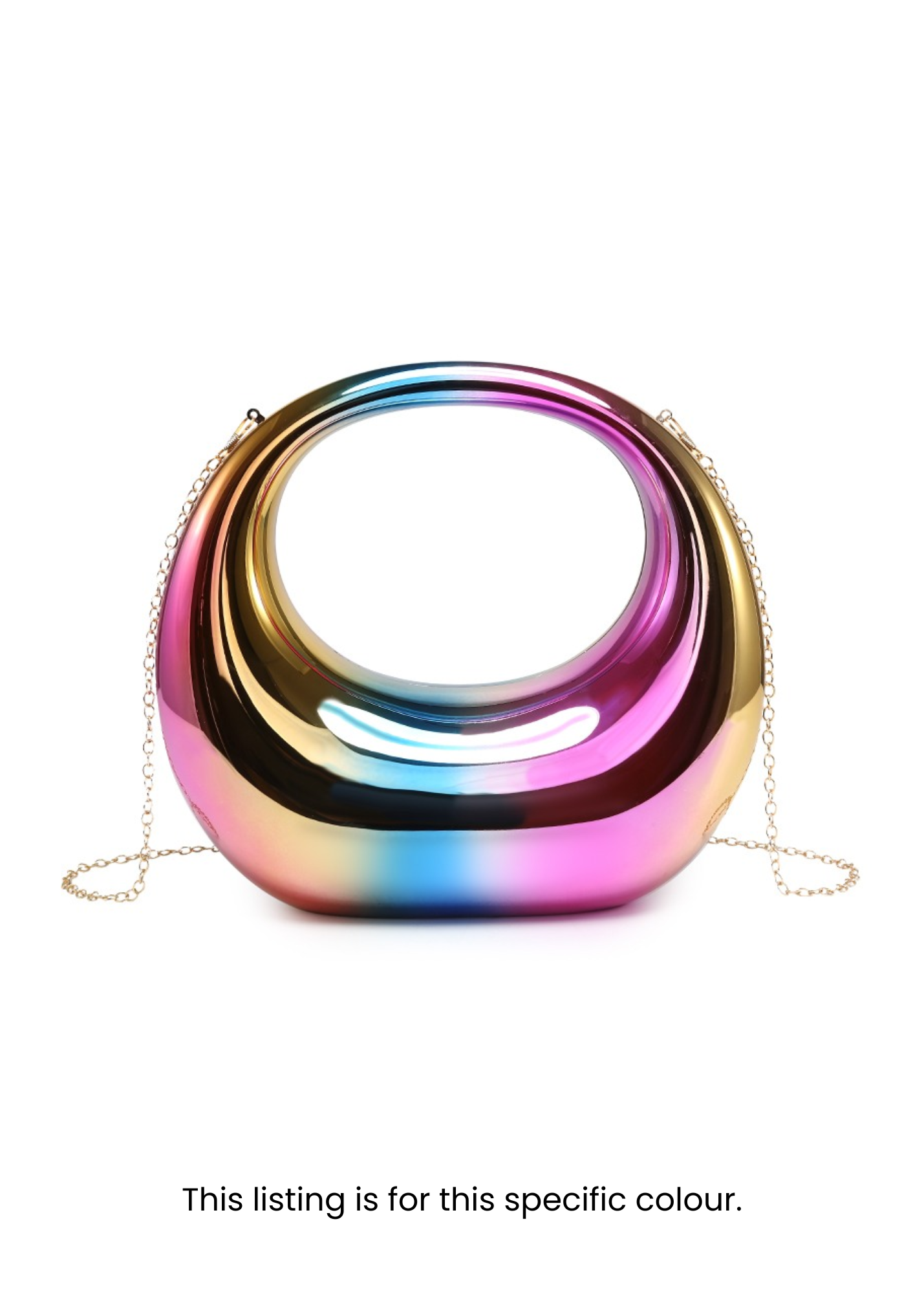 The Edit - Metallic Rainbow Hard Acrylic Mini Bag