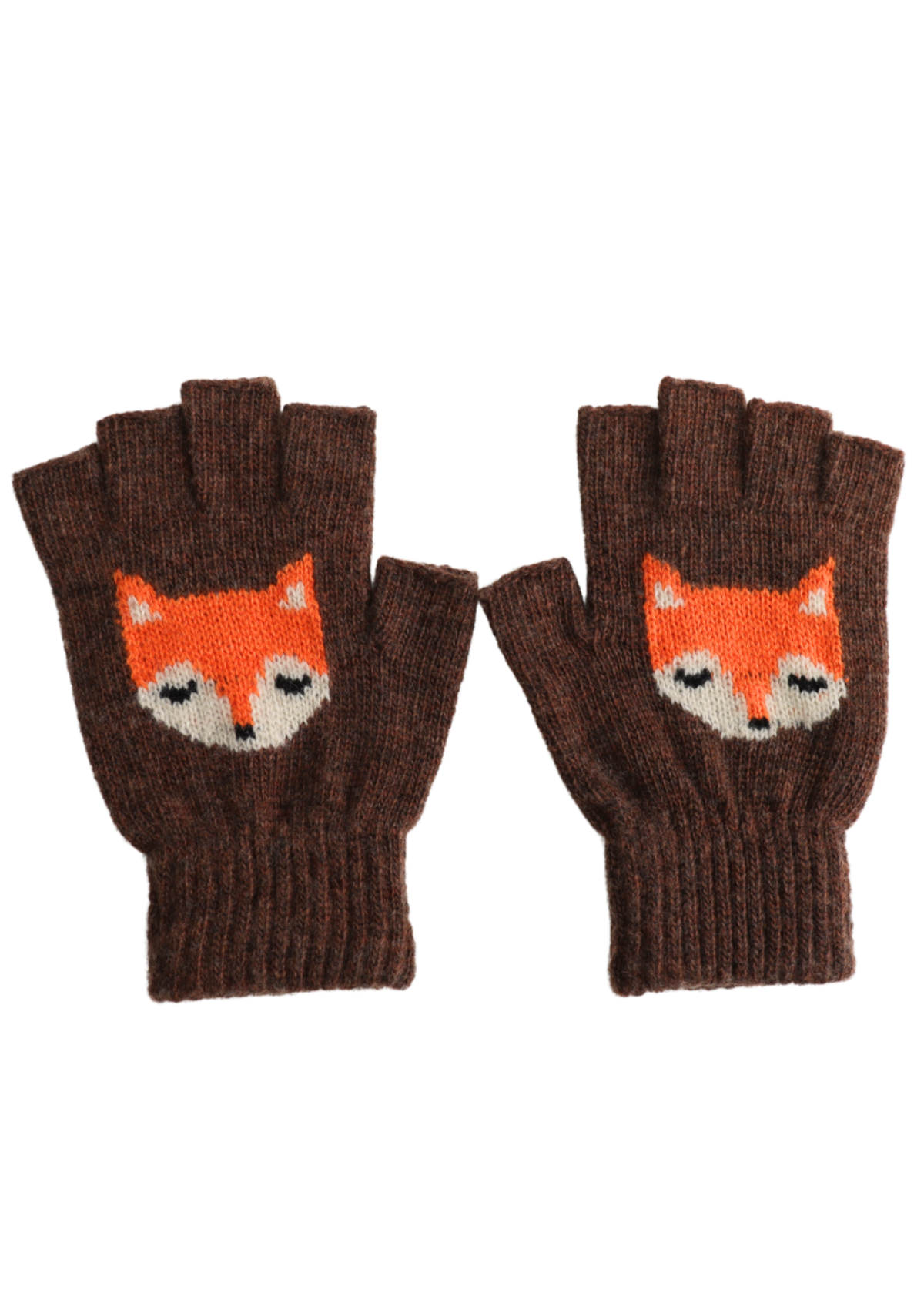 The Edit - Fox Brown Fingerless Gloves