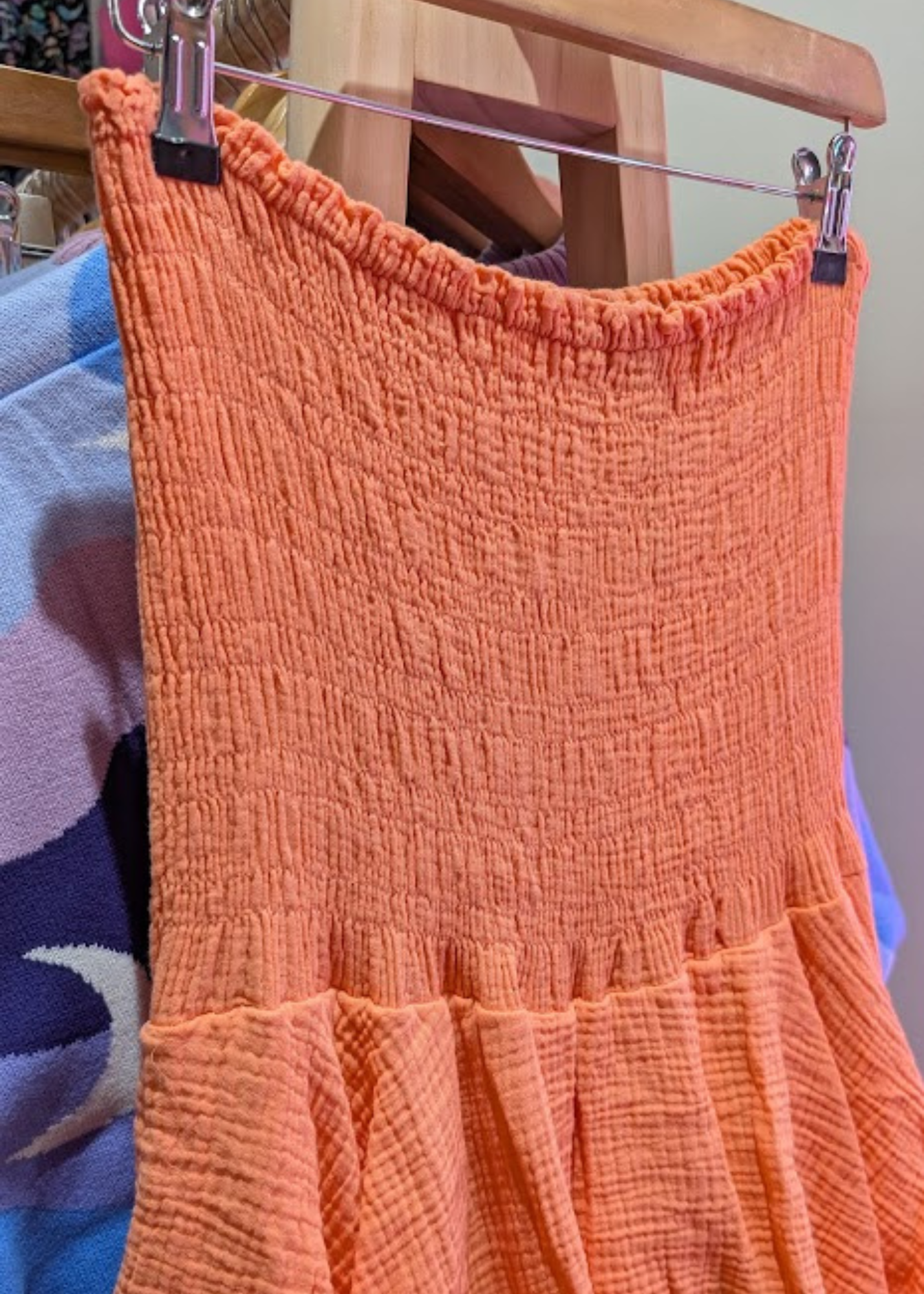 The Edit - Orange Strapless Rara Dress