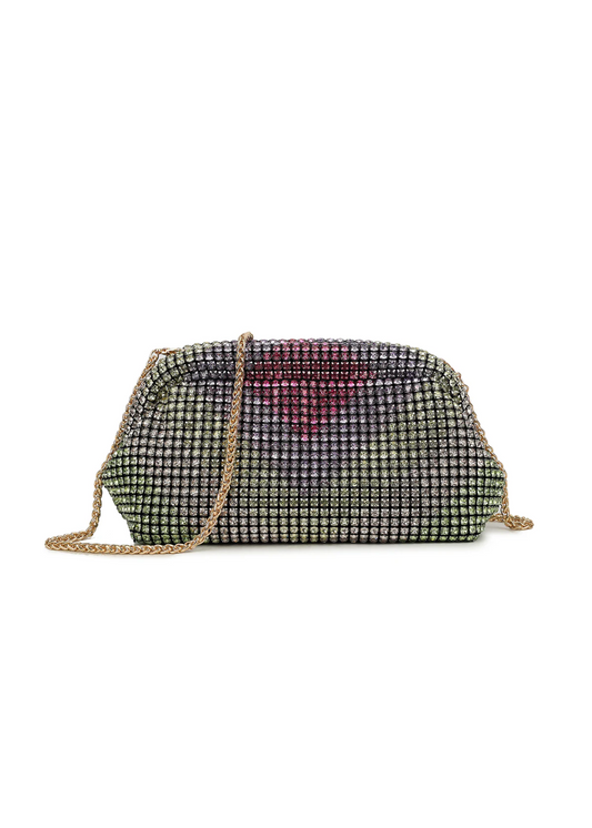 The Edit - Pastel Chevron Bejeweled Bag