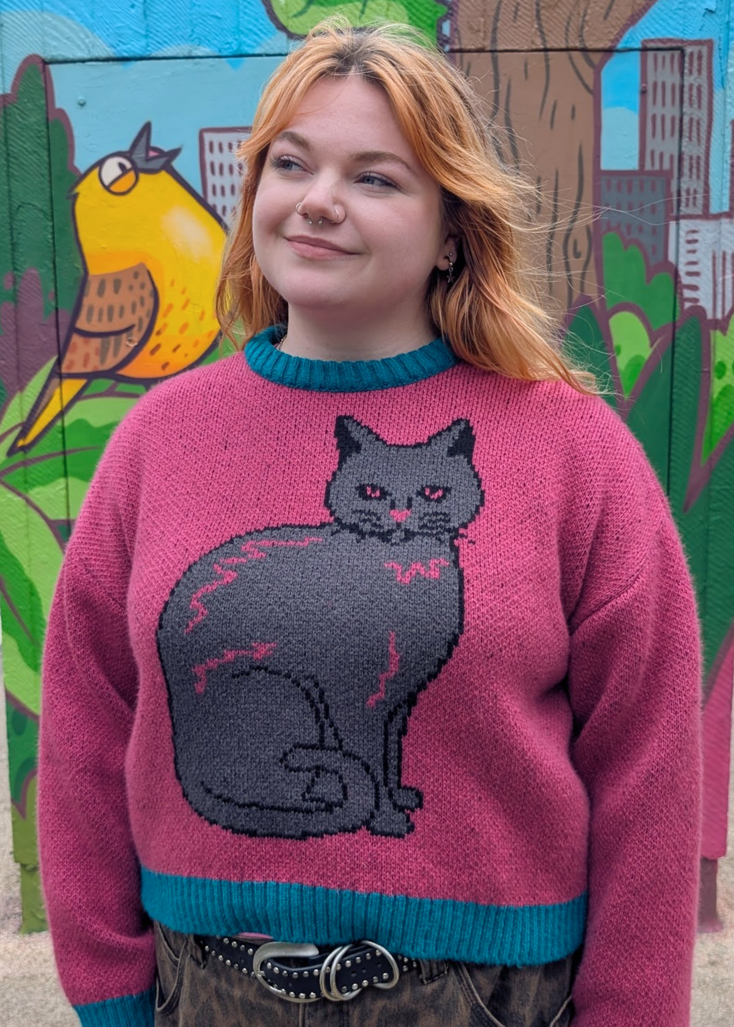 Home of Rainbows - The Fluffy Black Cat Jumper