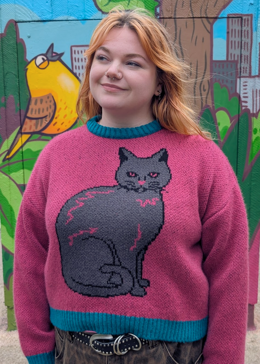 Home of Rainbows - The Fluffy Black Cat Jumper