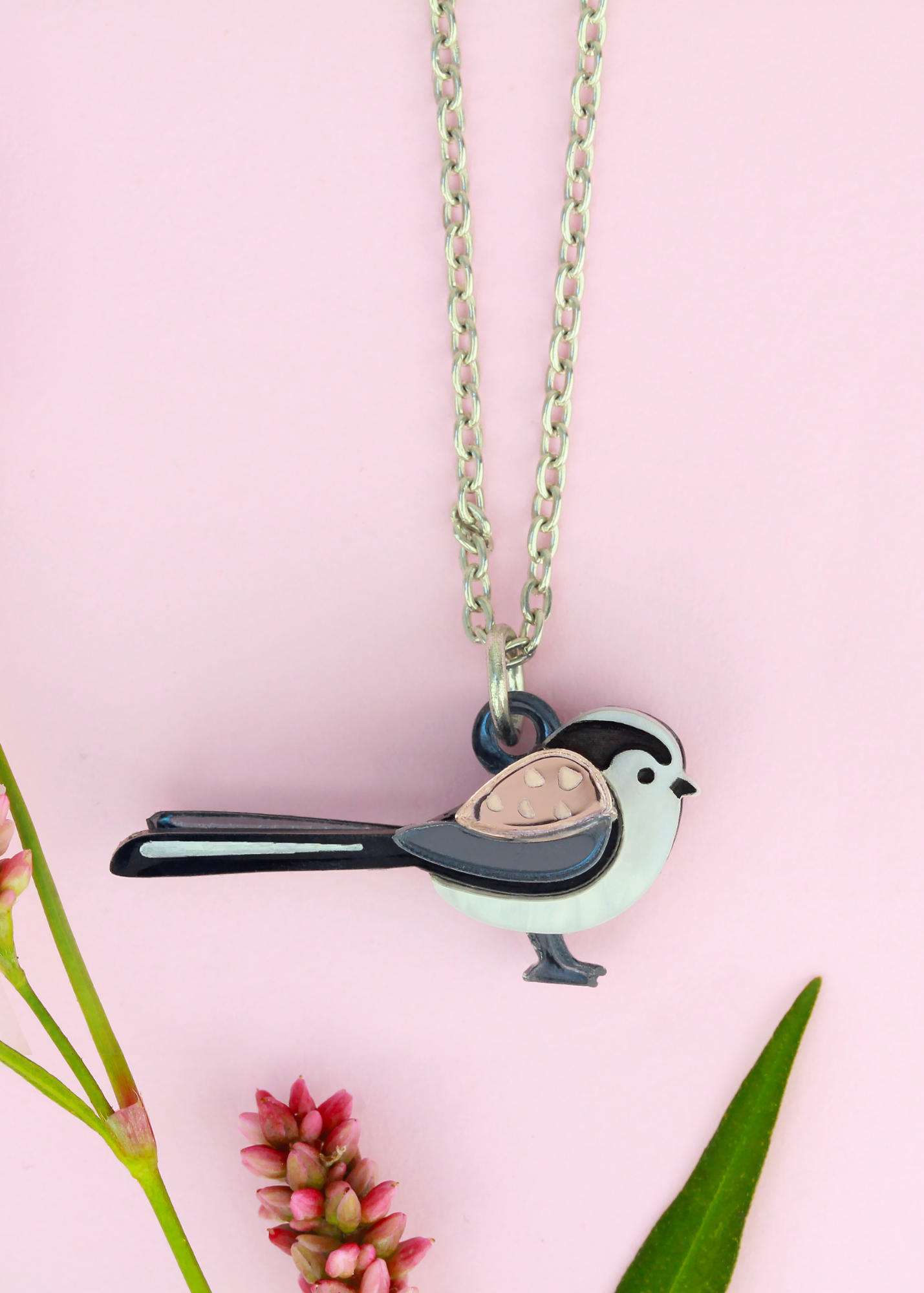 Little Moose - Long-Tailed Tit Charm Necklace