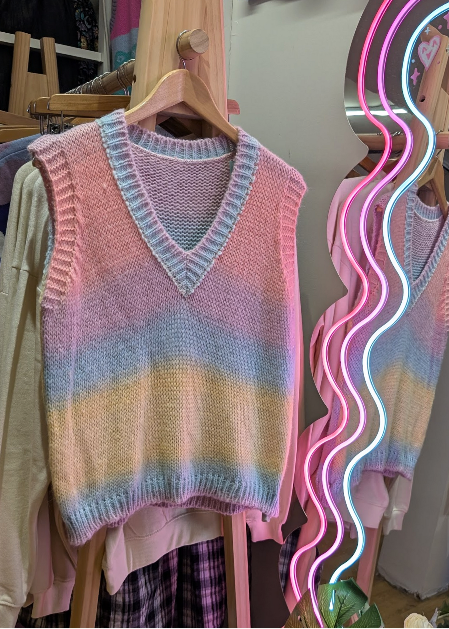 The Edit - Rainbow Ombre Knitted Sweater Vest