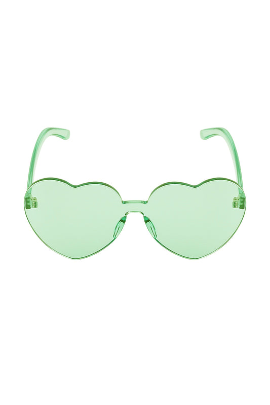 The Edit -  Green Heart Shaped Sunglasses