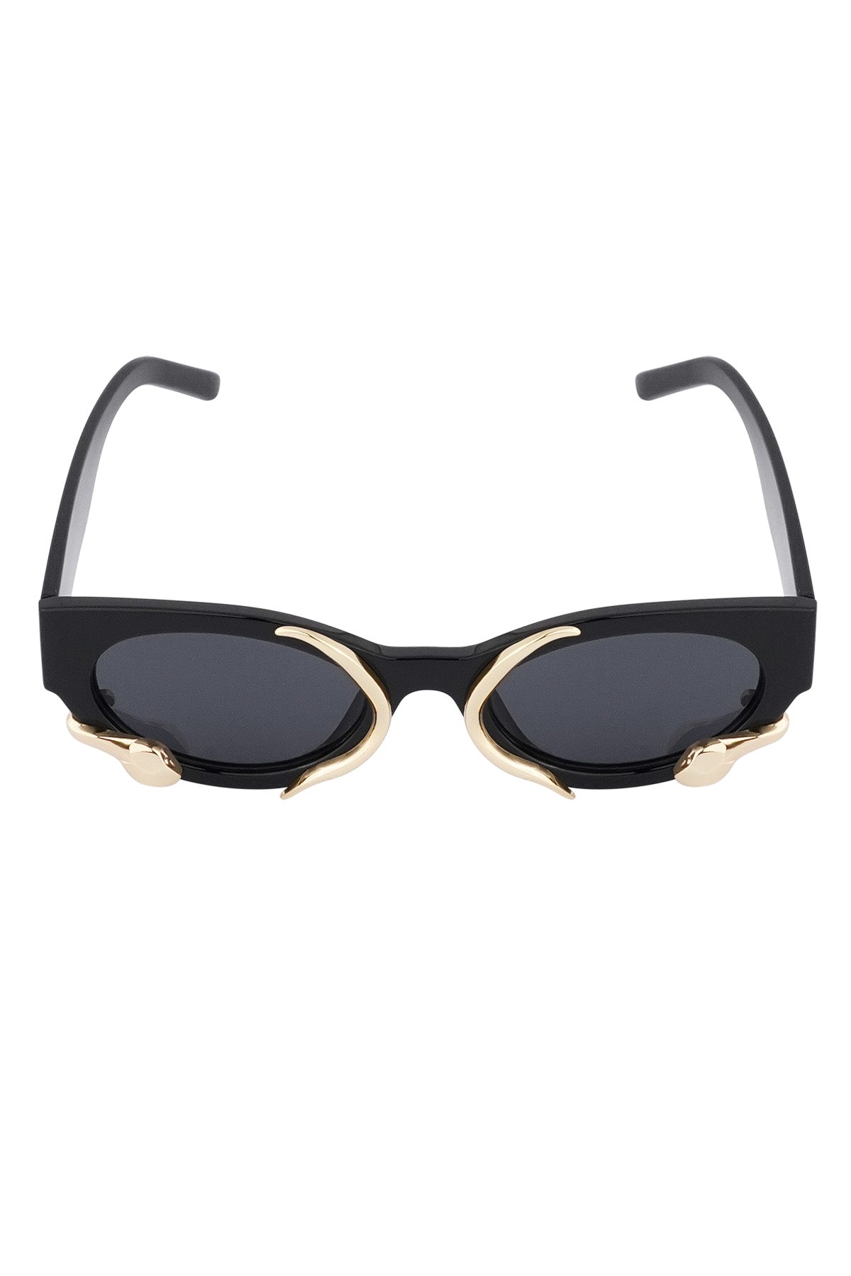 The Edit - Black Framed Snake Sunglasses