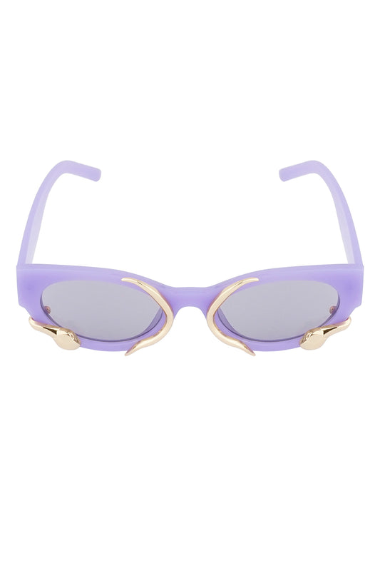 The Edit - Lilac Framed Snake Sunglasses