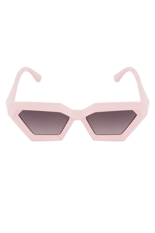 The Edit -  Angular Sunglasses in Pastel Pink