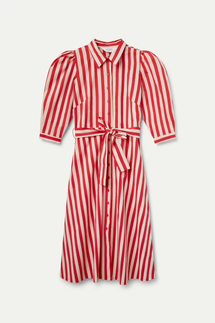 Compañia Fantastica - Red Striped Midi Dress
