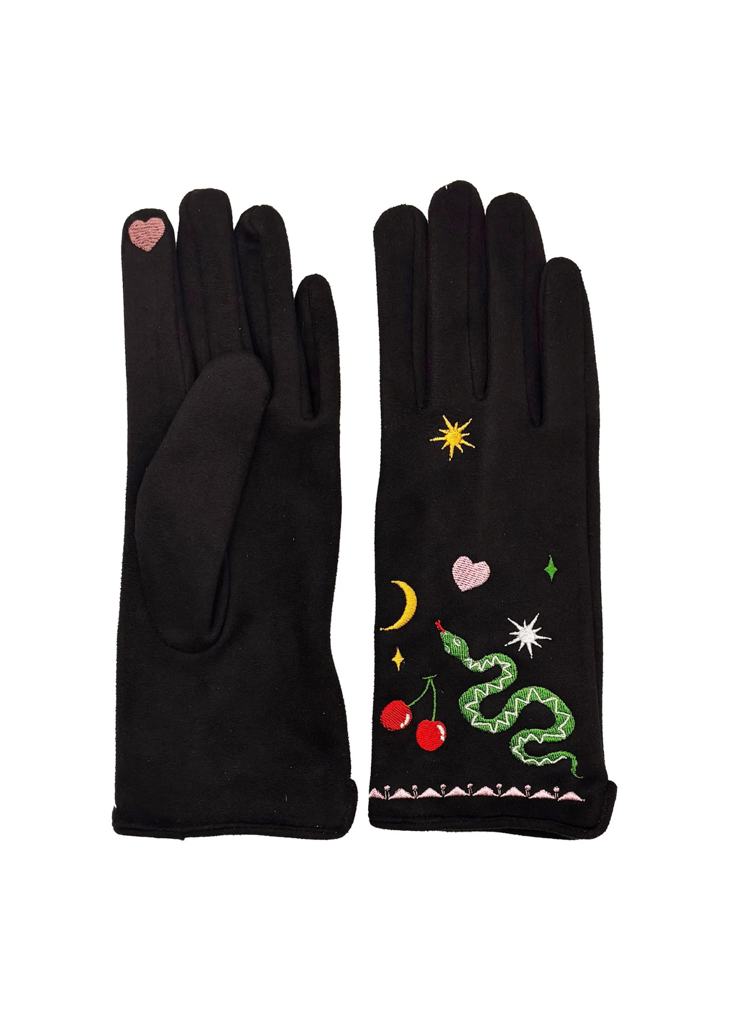 House of Disaster - Inked Embroidered Snake Gloves