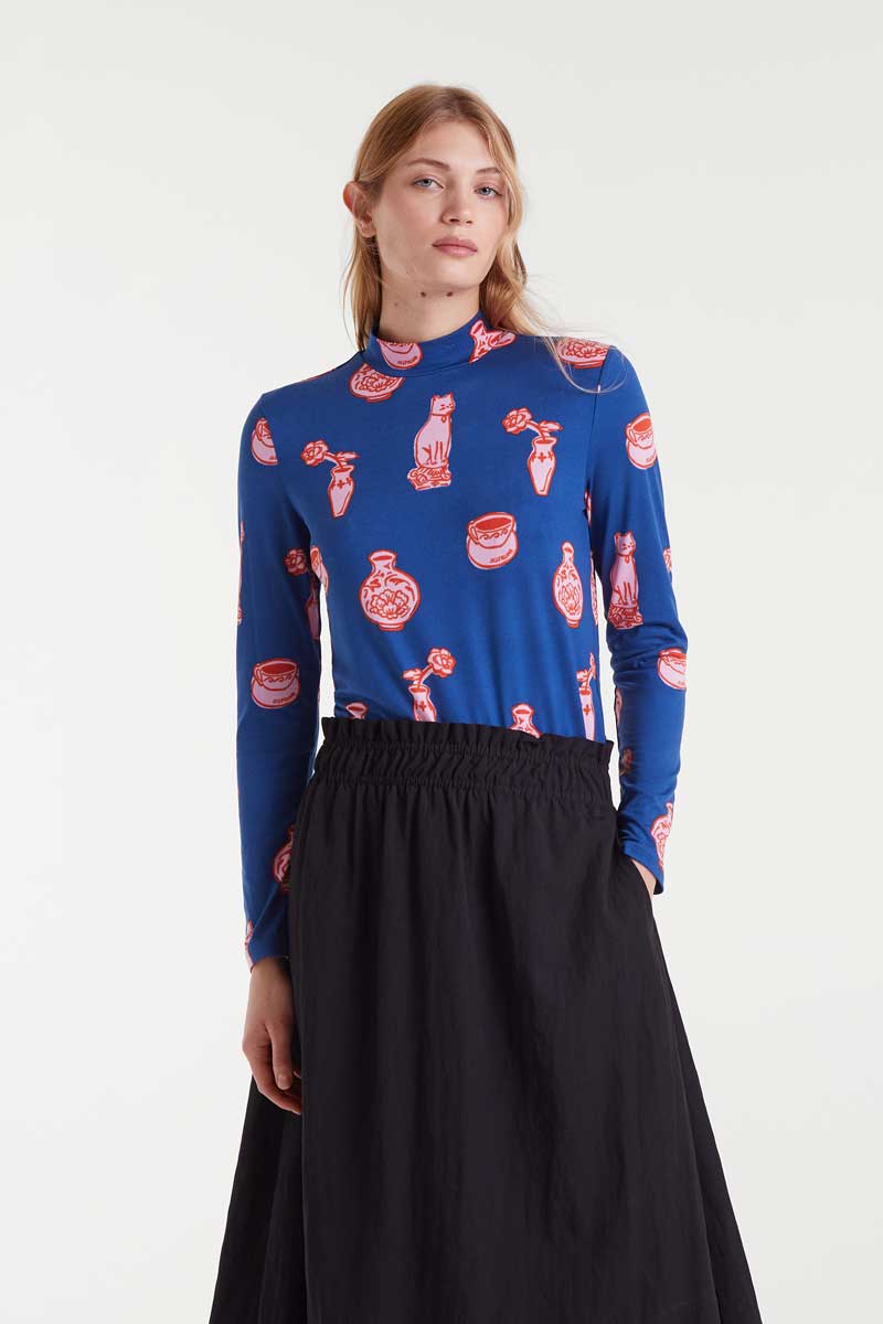 Compañia Fantastica - Cat Ceramics Long Sleeve Top
