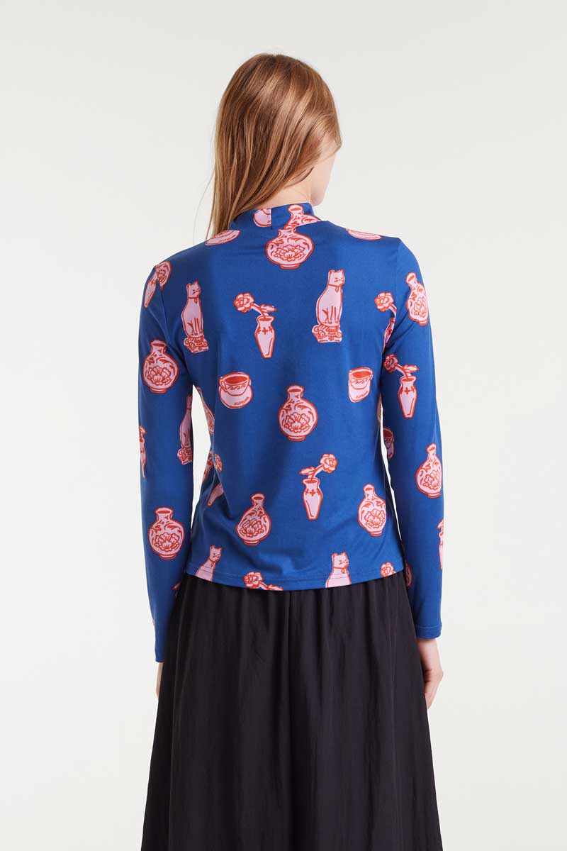 Compañia Fantastica - Cat Ceramics Long Sleeve Top