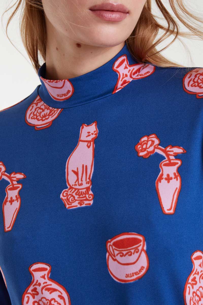Compañia Fantastica - Cat Ceramics Long Sleeve Top