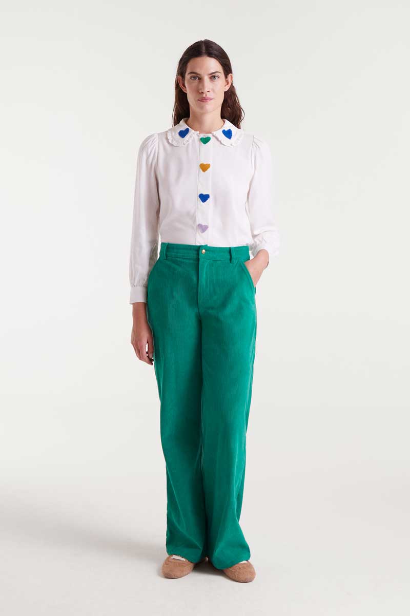 Compañia Fantastica - Flocked Colourful Hearts Shirt