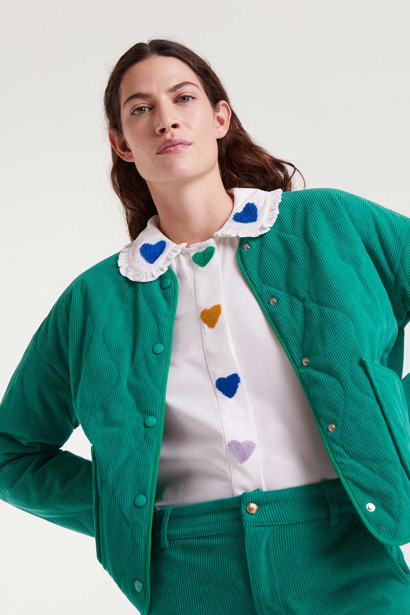 Compañia Fantastica - Flocked Colourful Hearts Shirt