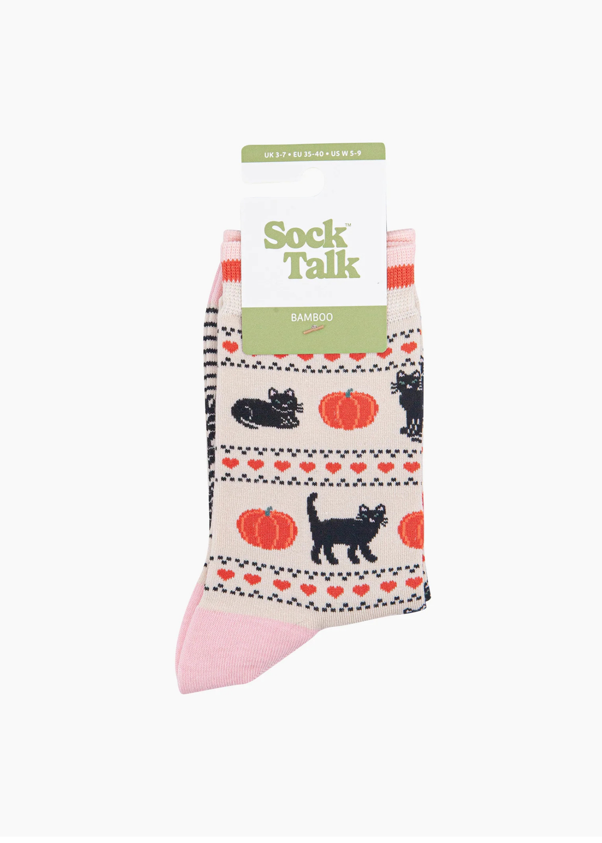 Sock Talk - Cat & Pumpkin Bamboo Socks