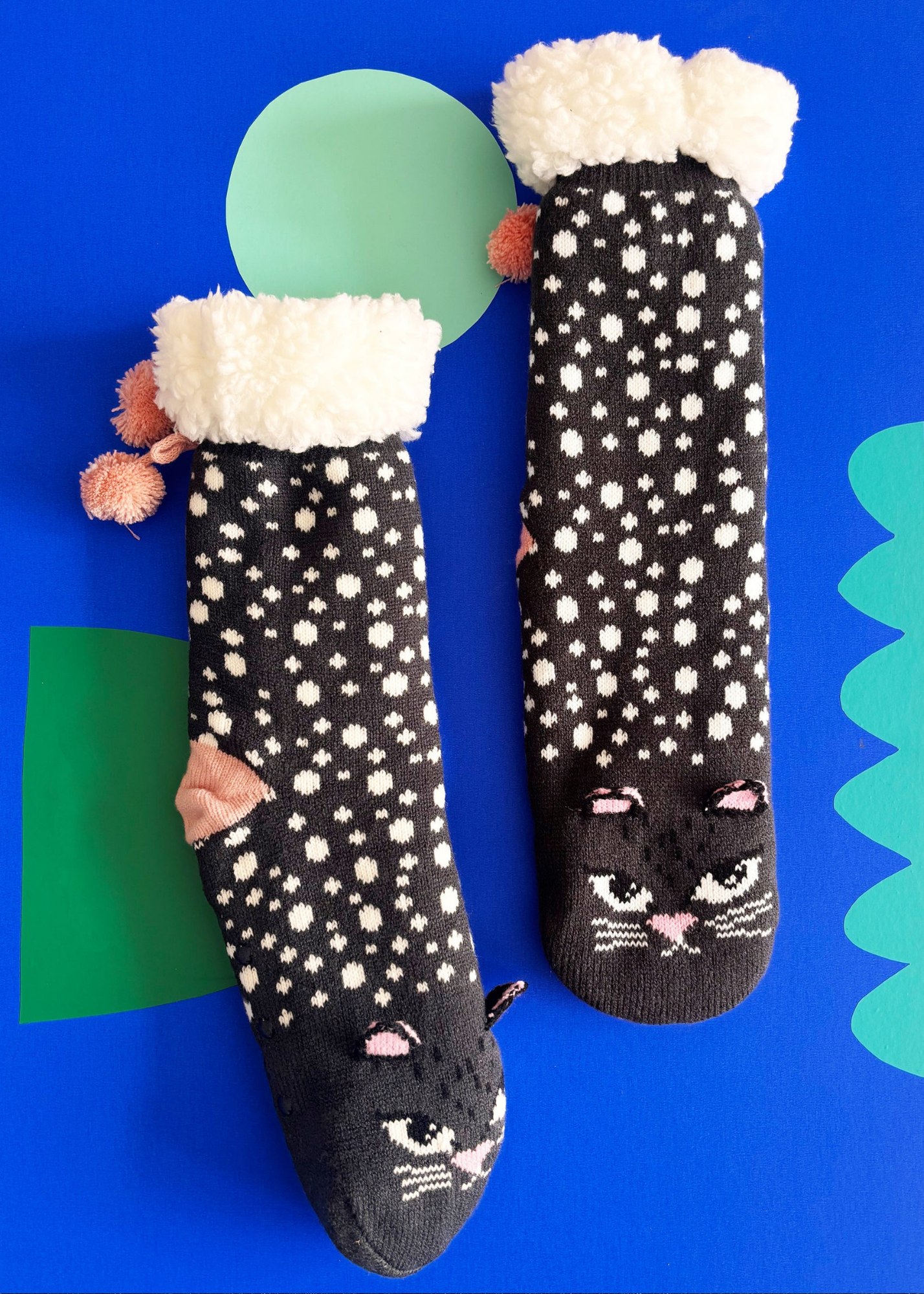House of Disaster - Feline Cat Face Slipper Socks