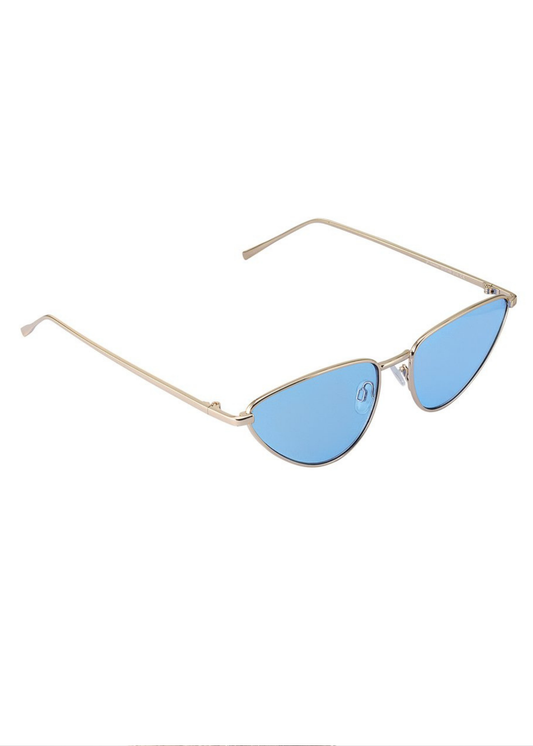 The Edit - Wire Frame Cat Eye Sunglasses in Blue
