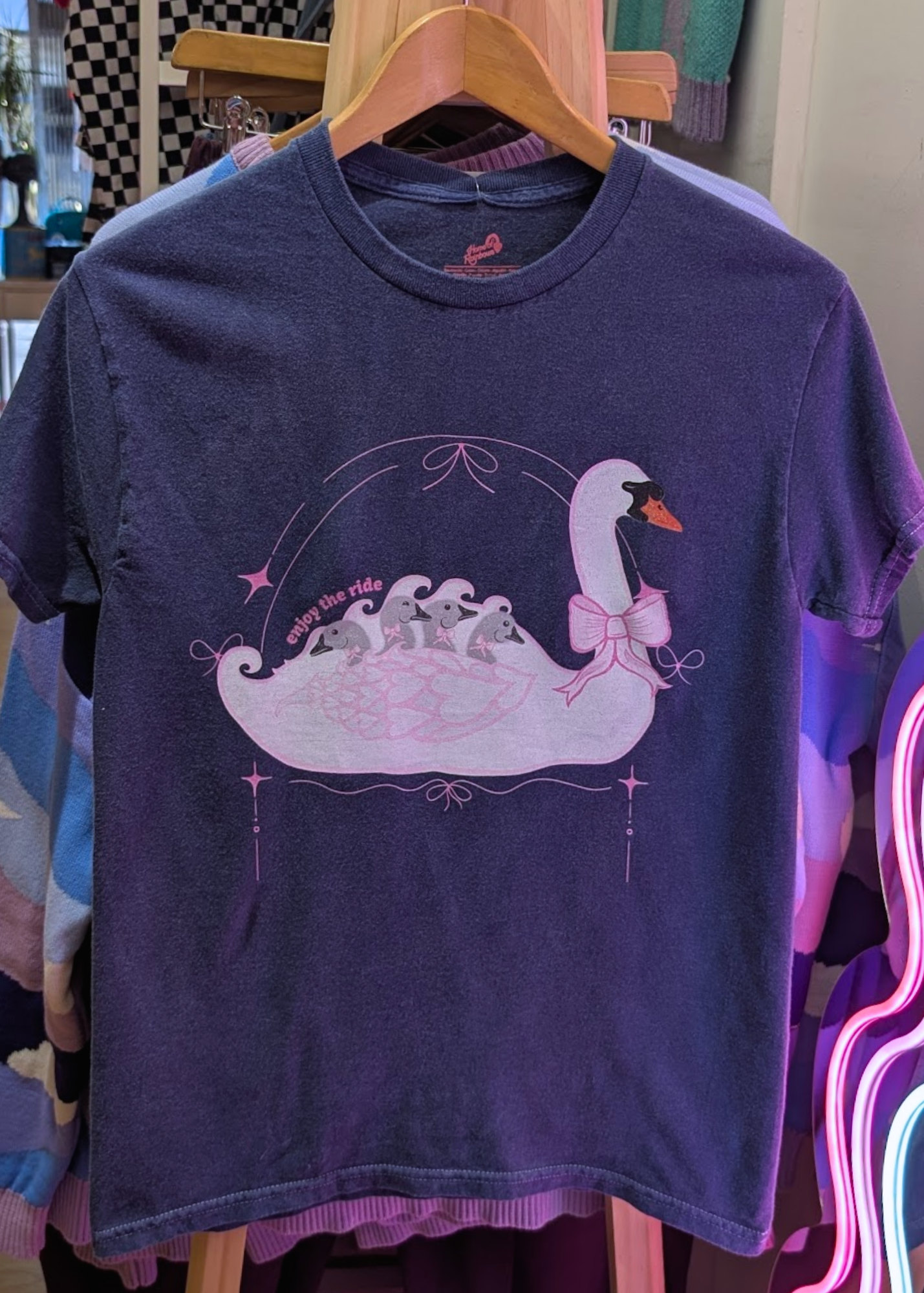 Home of Rainbows - 'Enjoy the Ride' Swan Tee