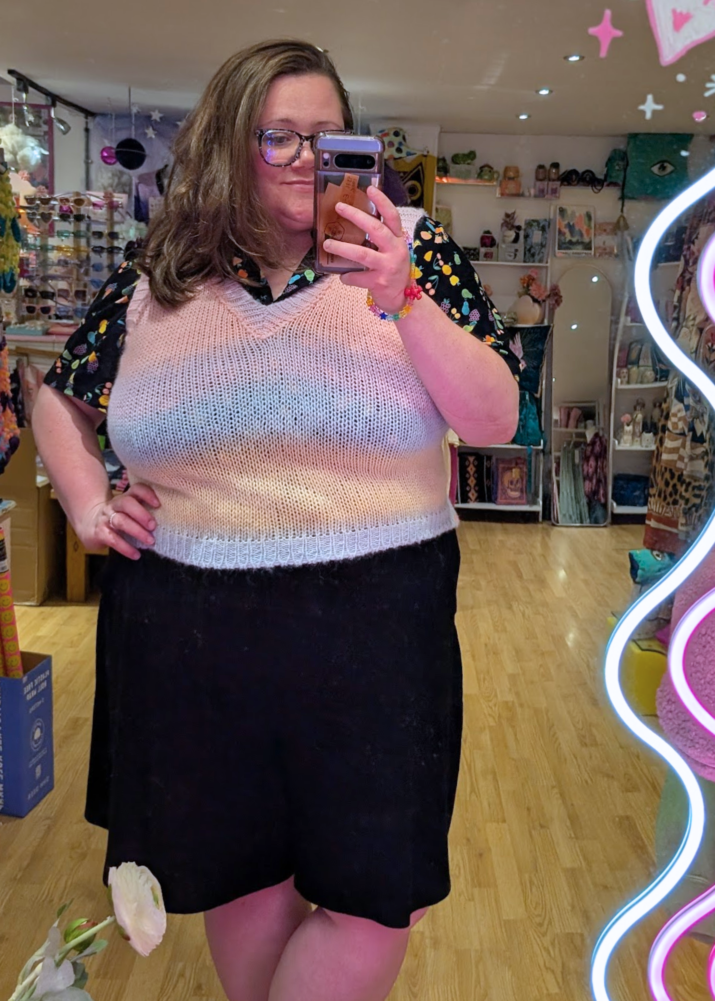 The Edit - Rainbow Ombre Knitted Sweater Vest