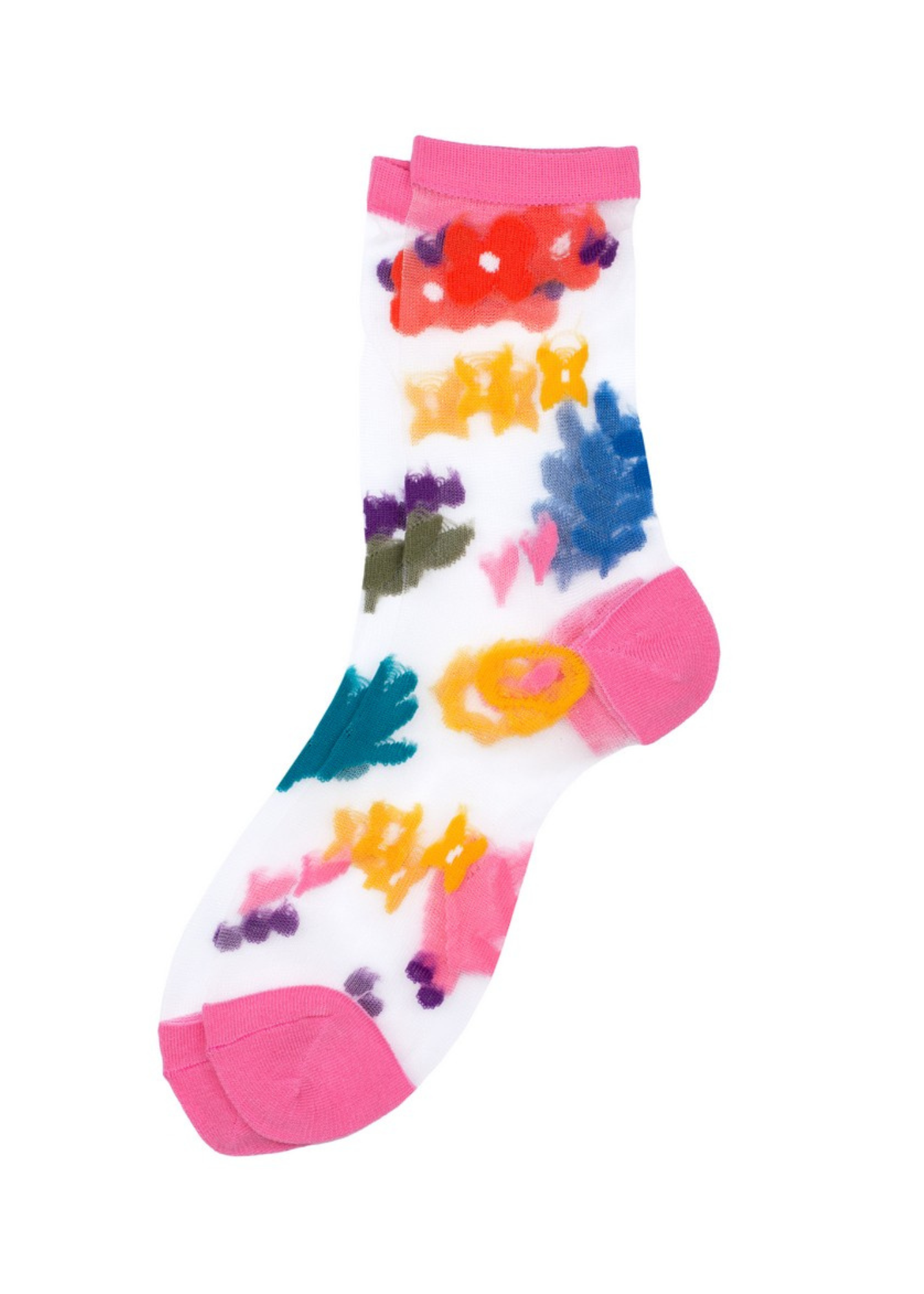 Joe Cool - Sheer Pink Floral Socks
