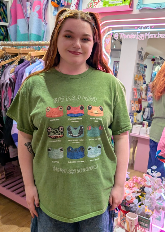 Home of Rainbows - Frogs Are Beautiful Tee in Green