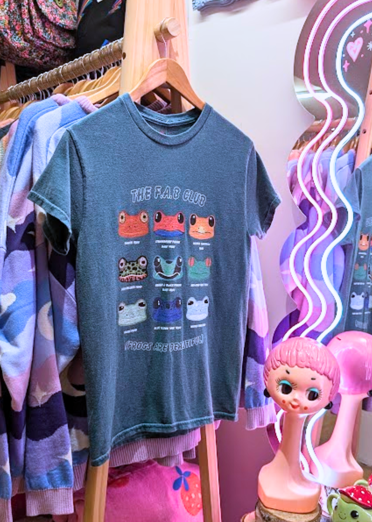 Home of Rainbows - Frogs Are Beautiful Tee in Teal