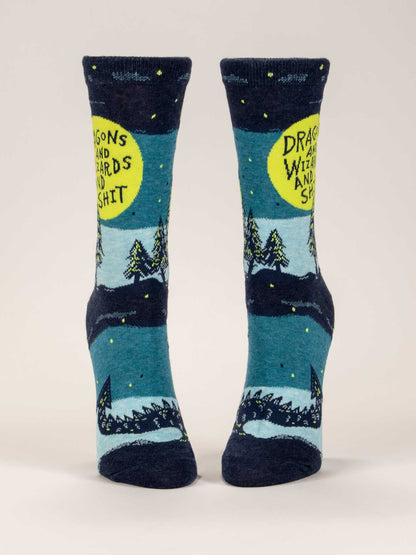 Blue Q - Dragons and Wizards and S**t Crew Socks
