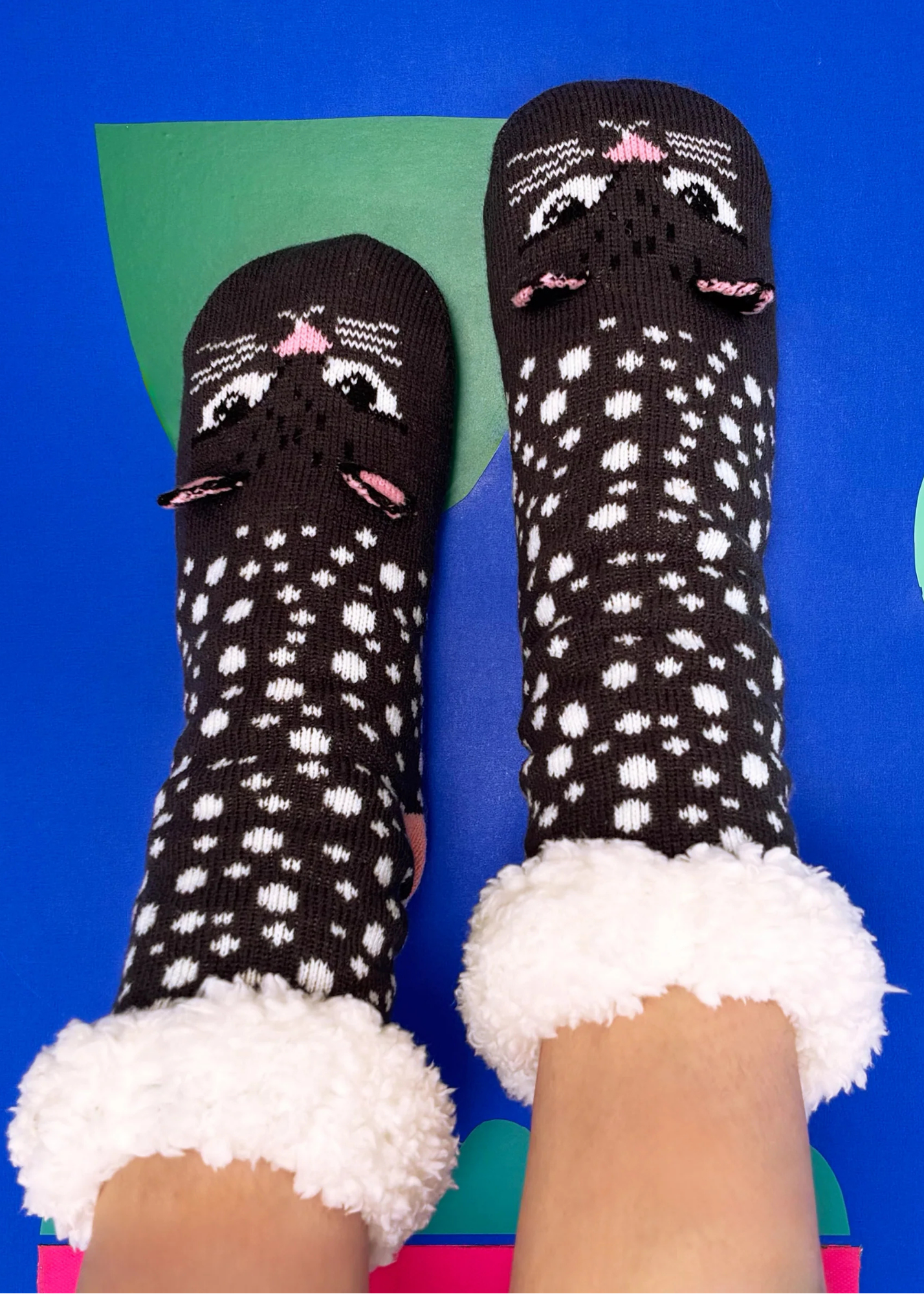 House of Disaster - Feline Cat Face Slipper Socks