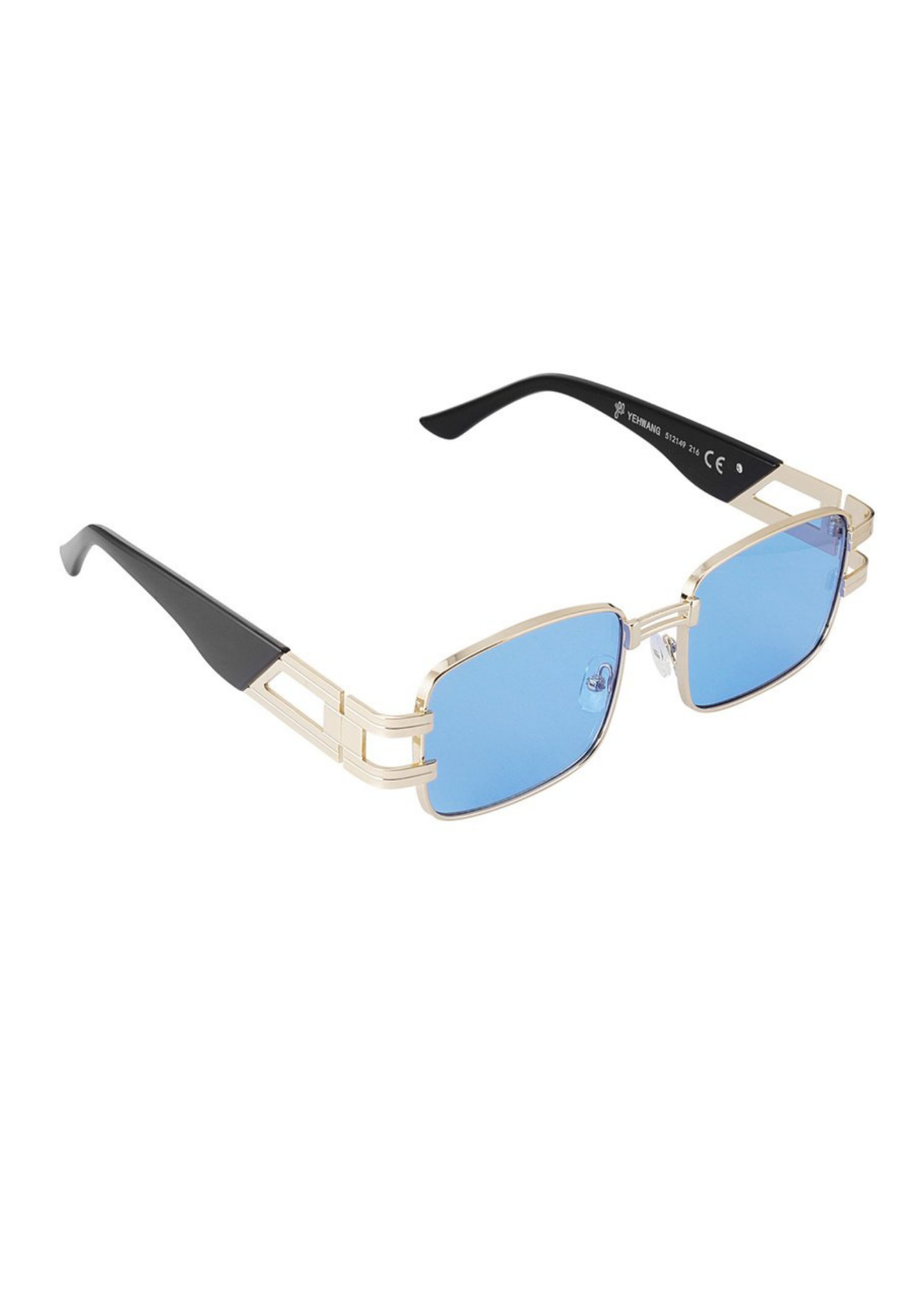 The Edit - Retro Square Sunglasses in Blue