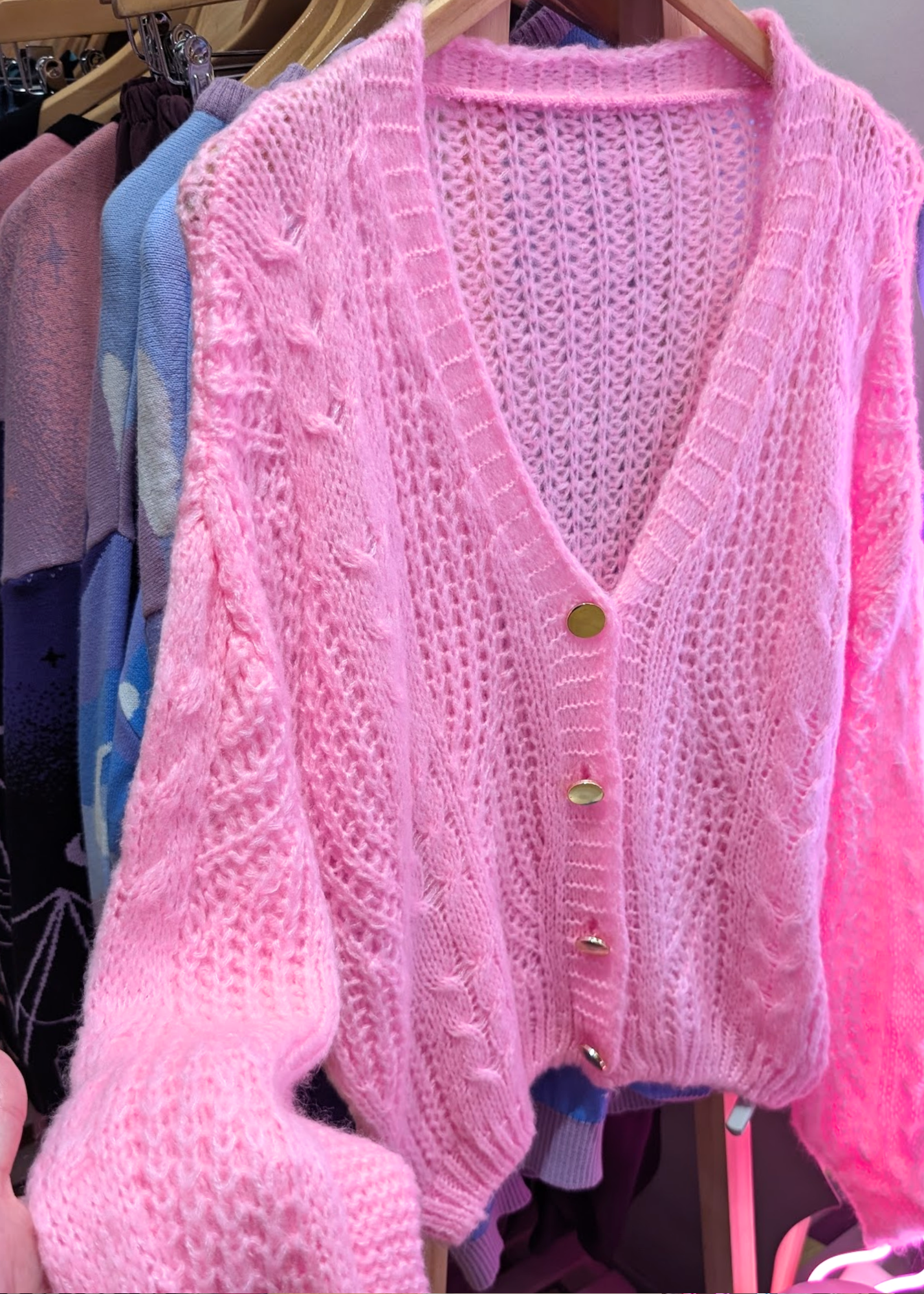 The Edit - Bubblegum Pink Cardigan