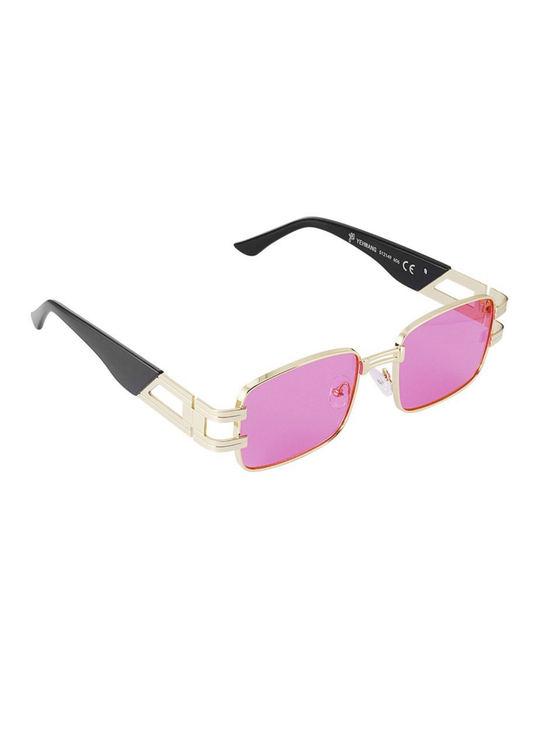 The Edit - Retro Square Sunglasses in Pink