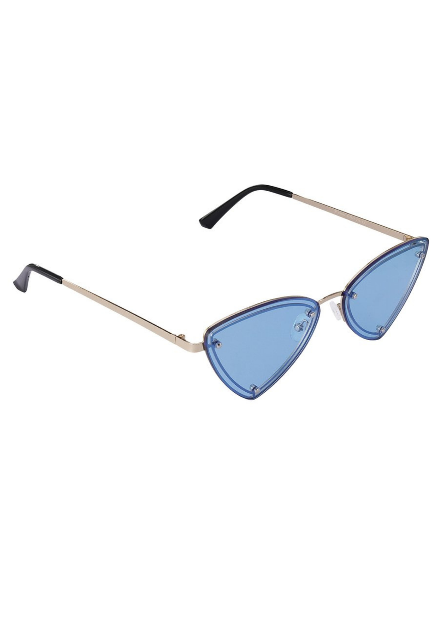 The Edit - Retro Angular Sunglasses in Blue