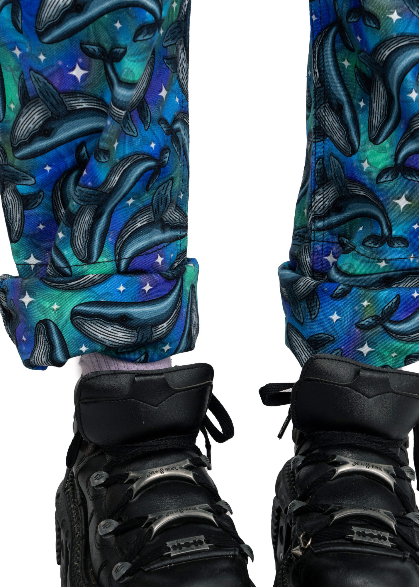 Run & Fly - Infinity Whales Stretch Twill Dungarees