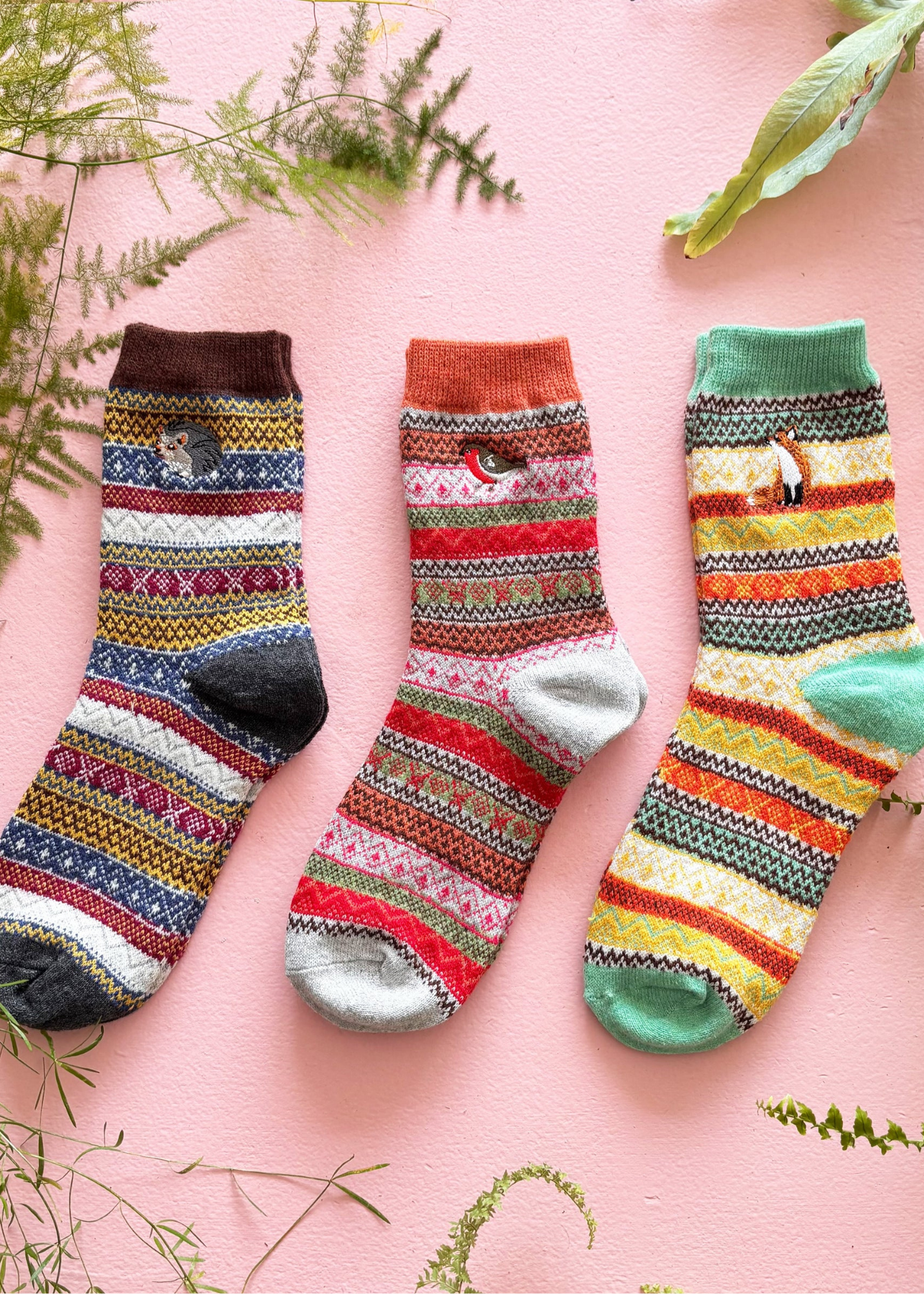 House of Disaster - Secret Garden Robin Fair Isle Socks